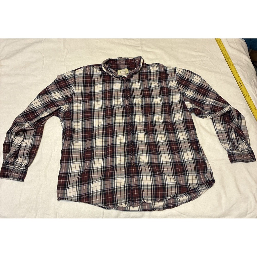 VTG 90s Y2K Eddie Bauer Mens Large Plaid Flannel Lumberjack Grandpa-core Granola